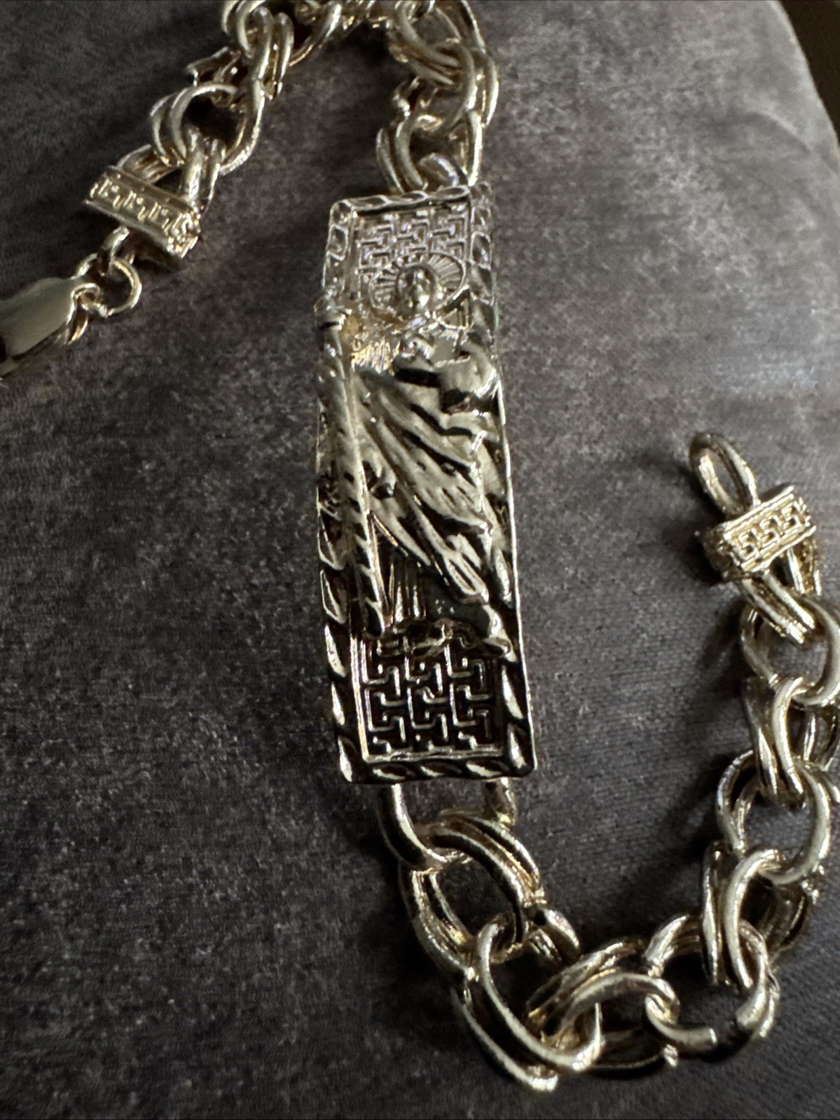St Jude Bracelet -Esclava San Judas 18 Kt Gold Plated 7”