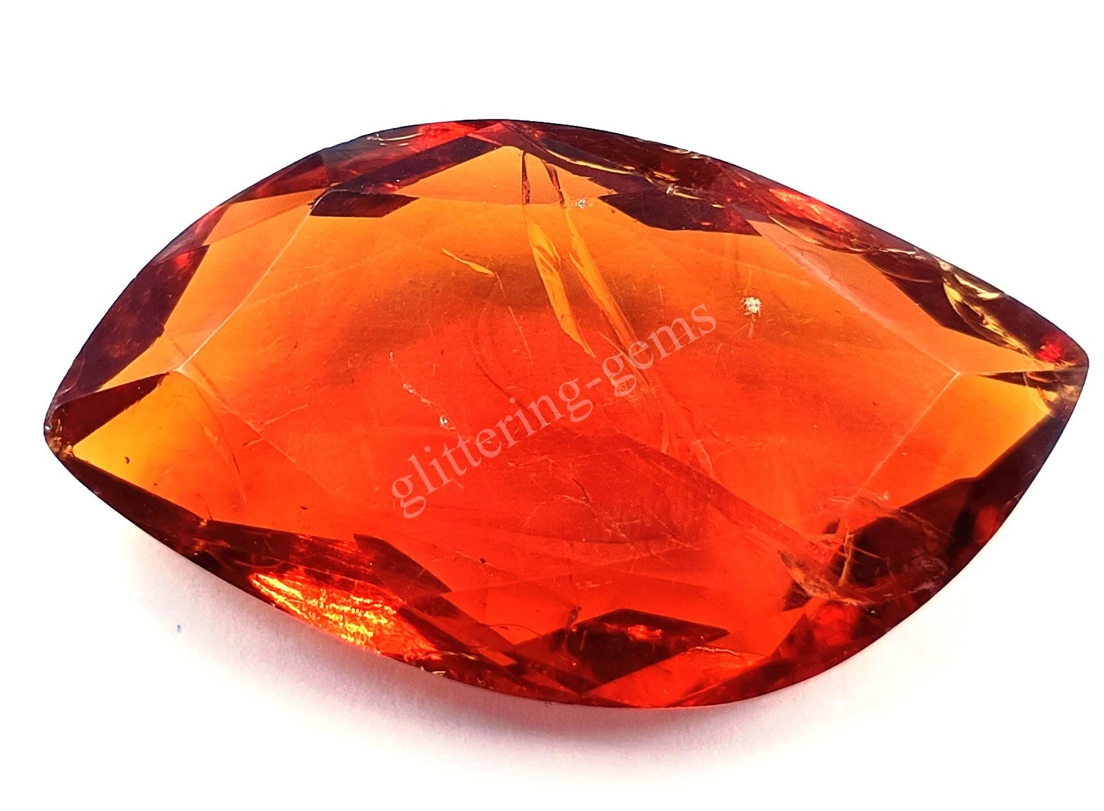 98.25 Ct Fancy Cut Natural Orange Citrine IGL Transparent Loose Gemstone M25