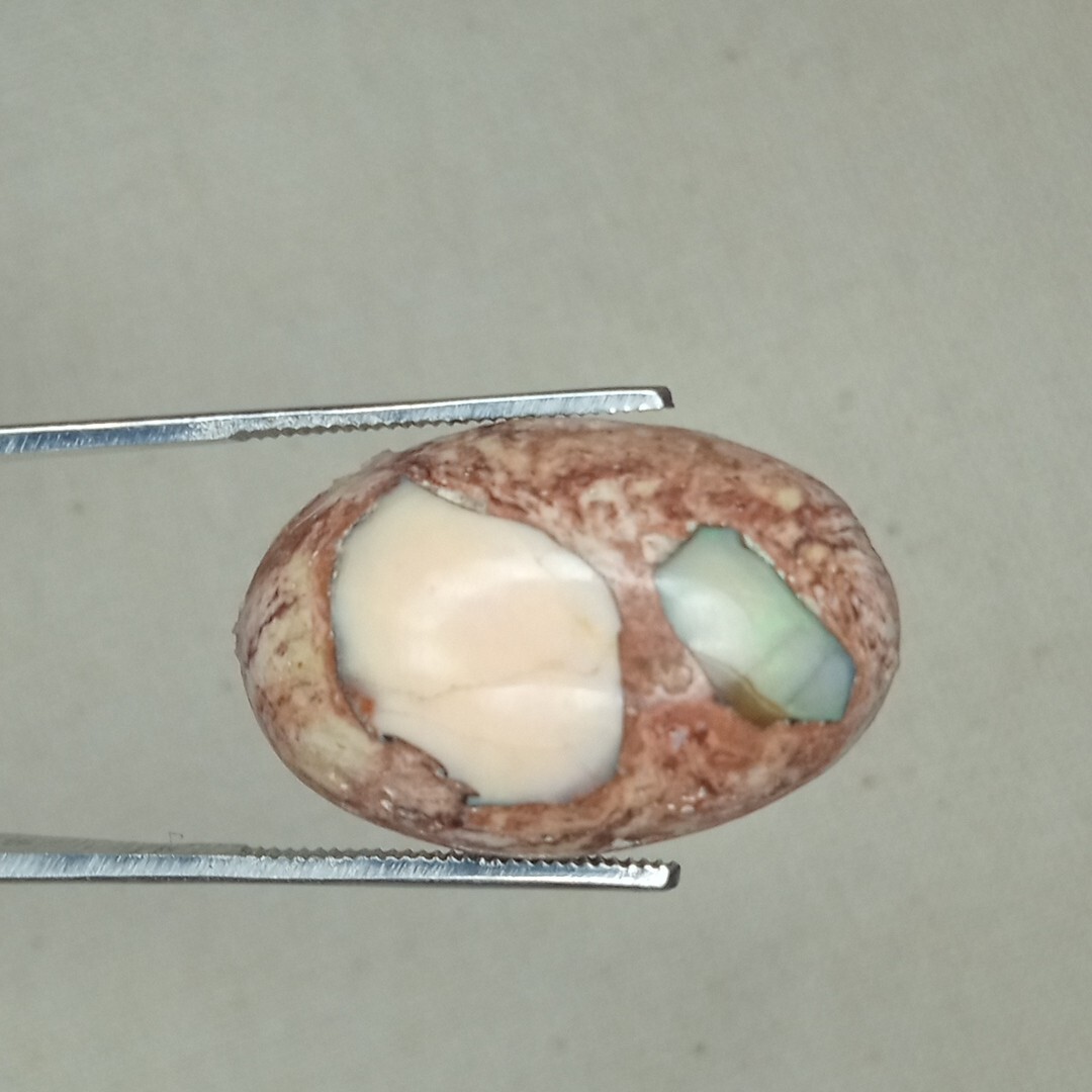 17.0 Ct. Mexican Catera Fire Opal Stone, Oval, 21x14x6mm.