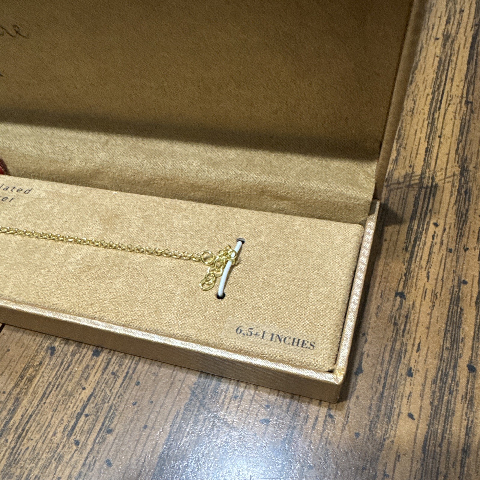 Mia Fiore 18k Yellow Gold Plated 925 Cable Chain Toggle Bracelet 6.5 in