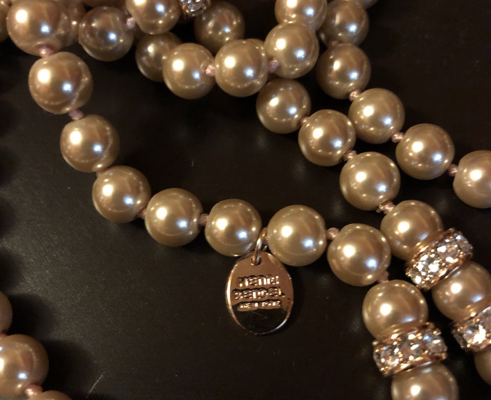 Henri Bendel 38 Inch Pearl Necklace With Rose Gold Tassel