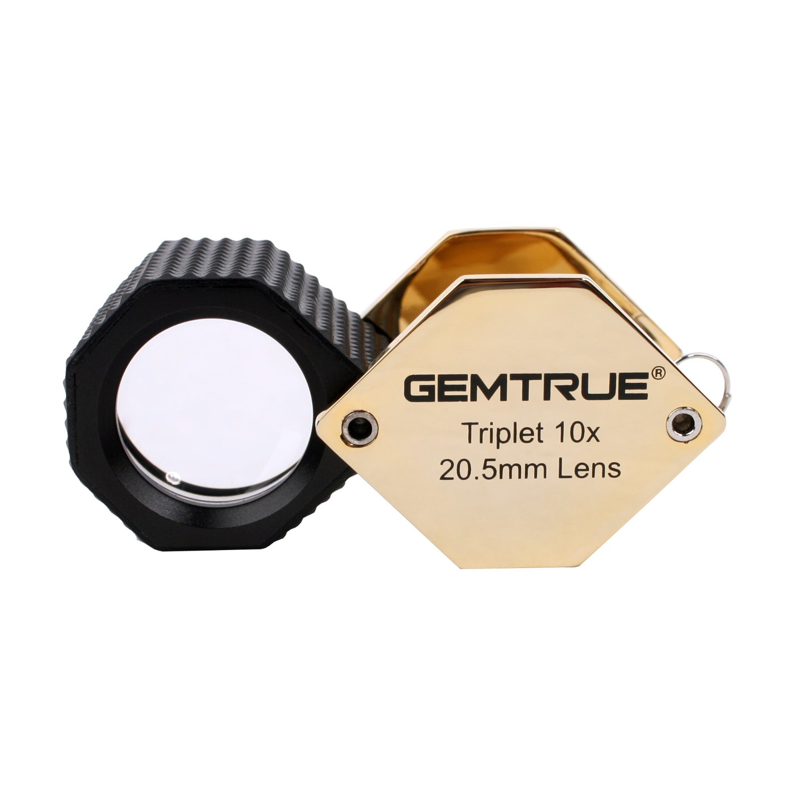 GemTrue Jewelry Loupe Diamond Loupe 20.5mm 10x Triplet Loupe with Rubber-grip