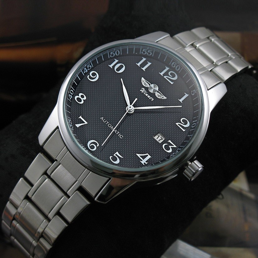 Men’s Automatic Mechanical Watch Date Stainless Steel Easy Read Watches for Men