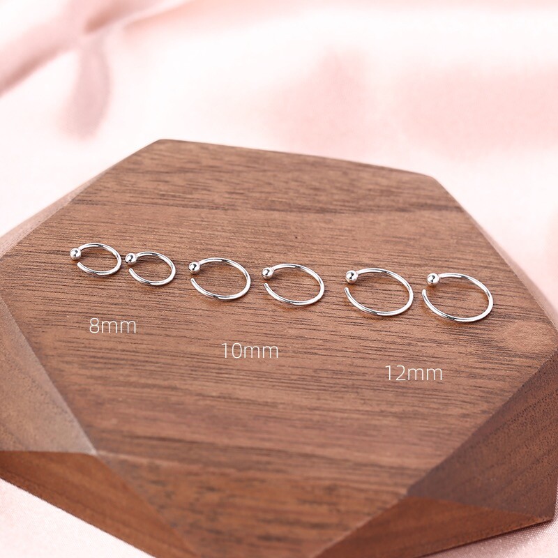 Womens Surgical Steel Sleeper Tiny Round Huggie Hoop Earrings Fashion Jewelry