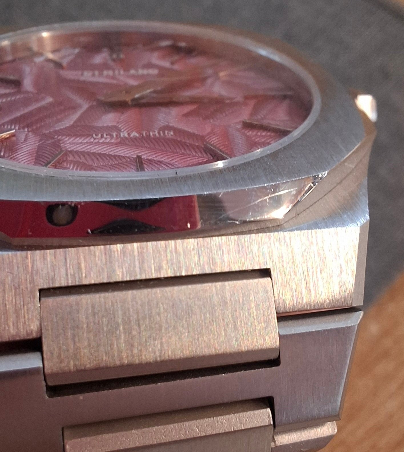 D1 MILANO ULTRA THIN UNISEX WATCH STAINLESS STEEL BARN RED UTBJ33 RRP £335 AD