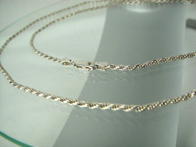 Sterling Silver – Stamped 30 in Rope Chain Necklace Italy 14 Gram
