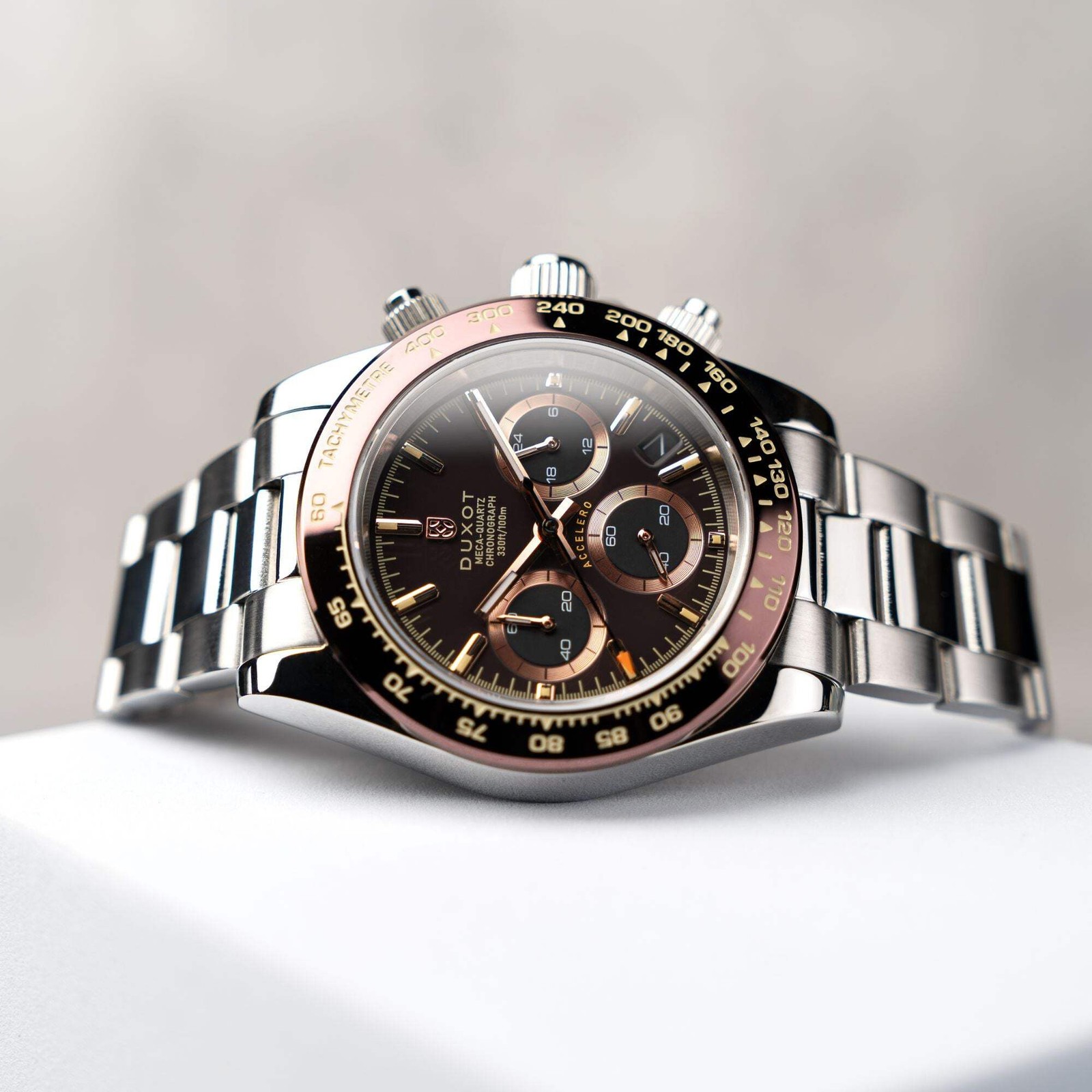 Duxot Accelero Stainless Steel 40mm Japanese Quartz Wristwatch DX-2065-44