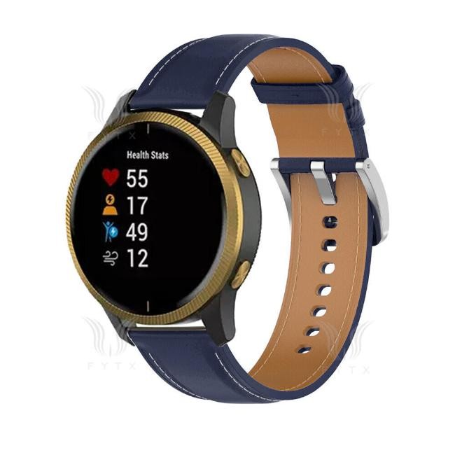 Watch Band Leather Strap For Garmin Vivoactive 5 4 4S 3 Venu 3 3S 2 2S Vivomove