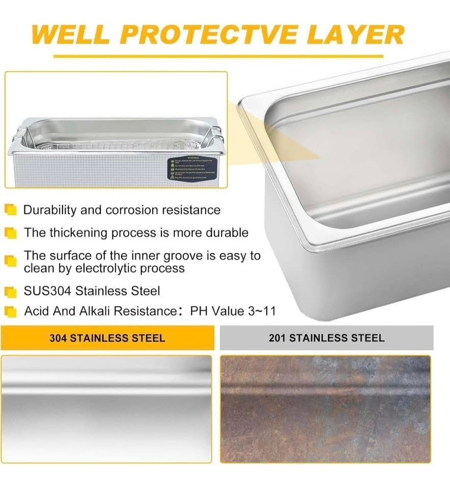 6L Ultrasonic Cleaner Dual-Frequency Professional Digital Stainless Steel Cle…