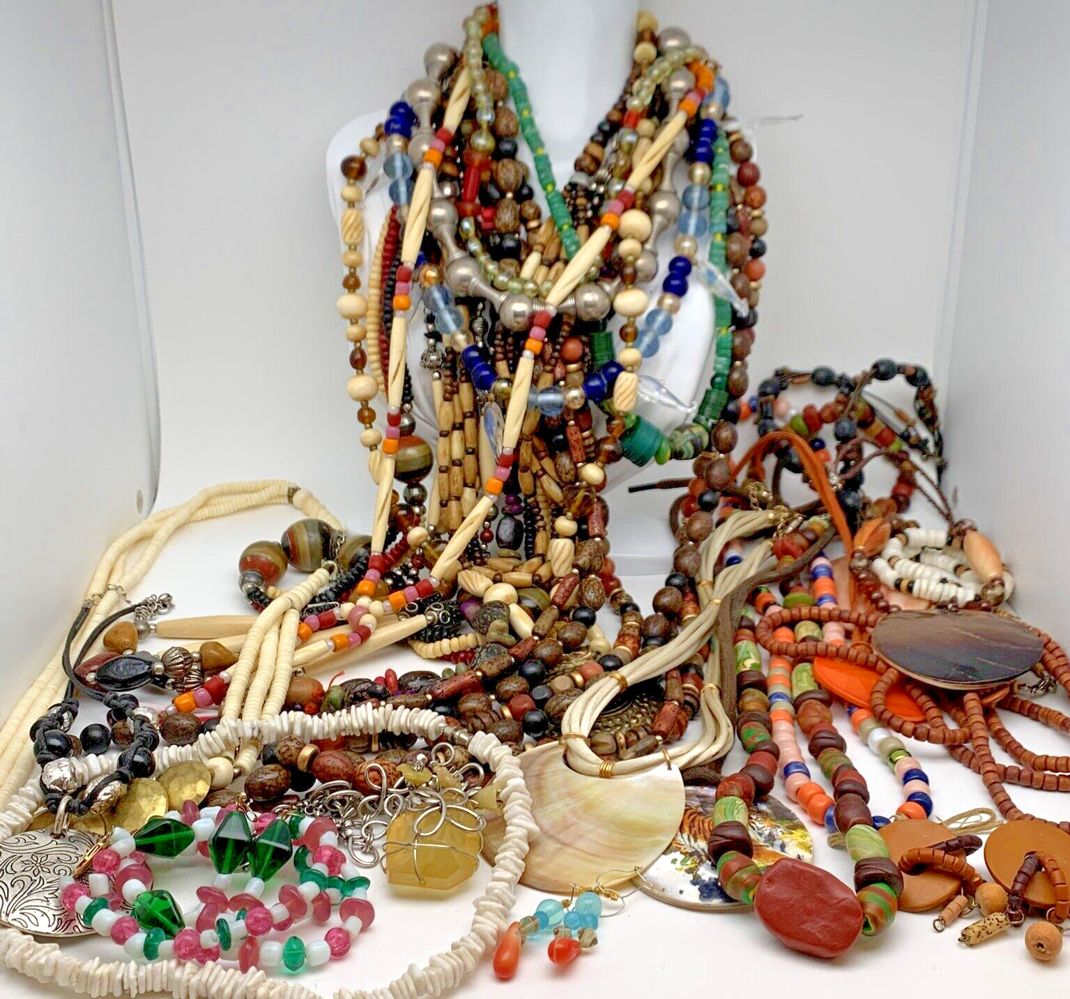 Lot of Necklaces Vintage – Fun Colorful Chunky Beaded Every Occasion OVER 3 LBS