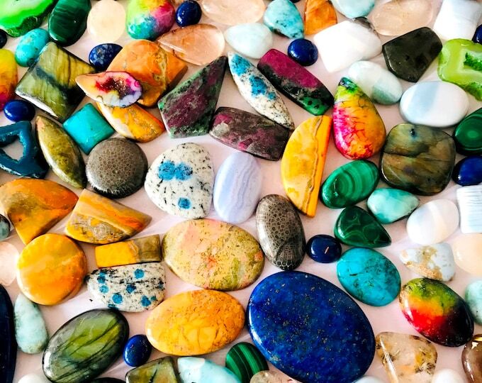 AA++ Natural Mix Gemstone Cabochon Loose Gemstone Wholesale Lot