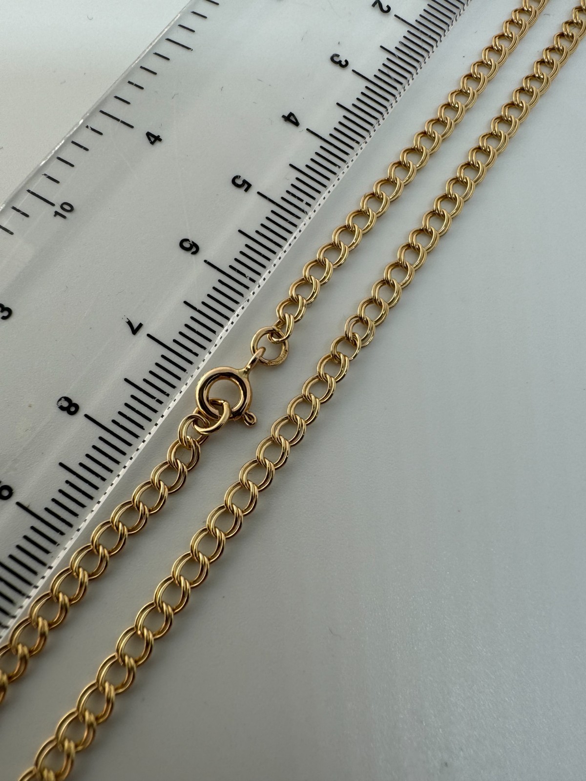 9ct Yellow Solid Gold Double Curb 3.2mm Wide Link Length 20 inches Chain (AG16Z)