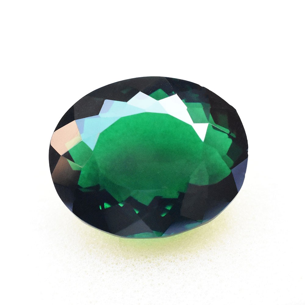 CERTIFIED 85Ct Oval Shape BRAZILIAN Green Garnet LAB-CREATED Loose Gemstone