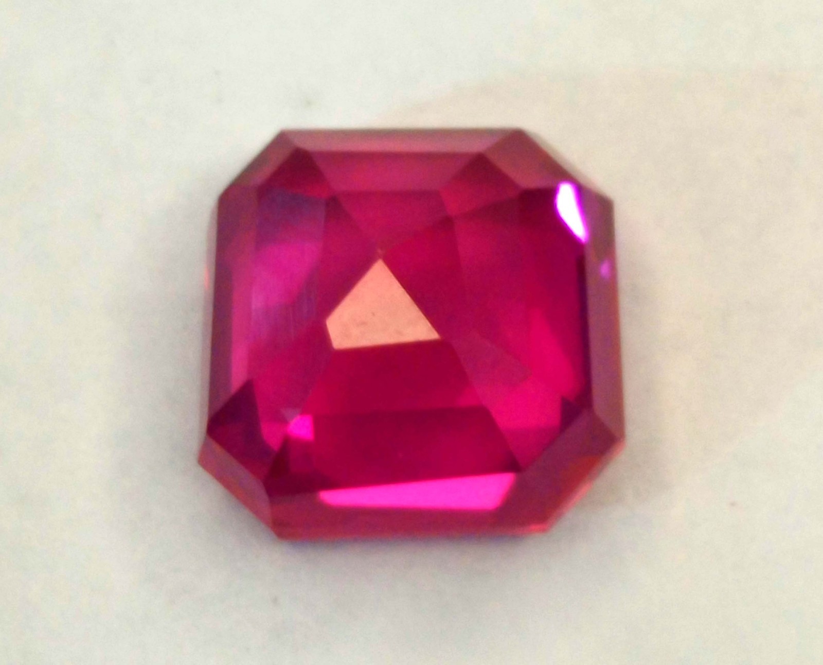 Dark Pink Ruby Asscher Cut 12-14 Ct Burma Natural Certified Loose Gemstone RK276