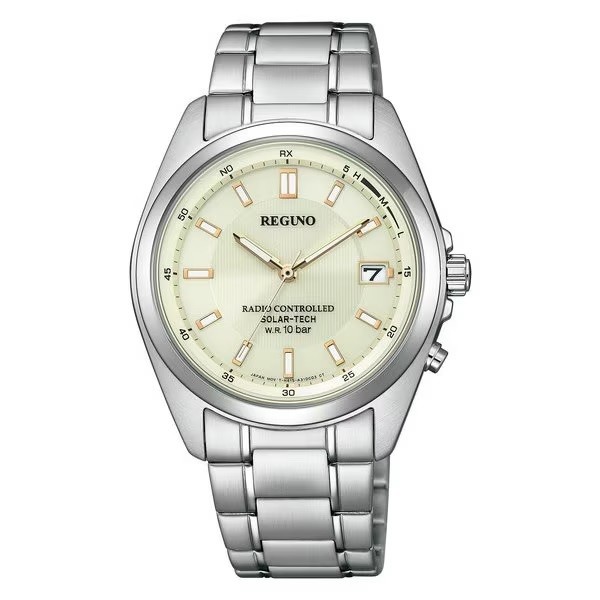 Citizen REGUNO Reguno Solar Radio Controlled Watch White Dial Stainless Steel Ba