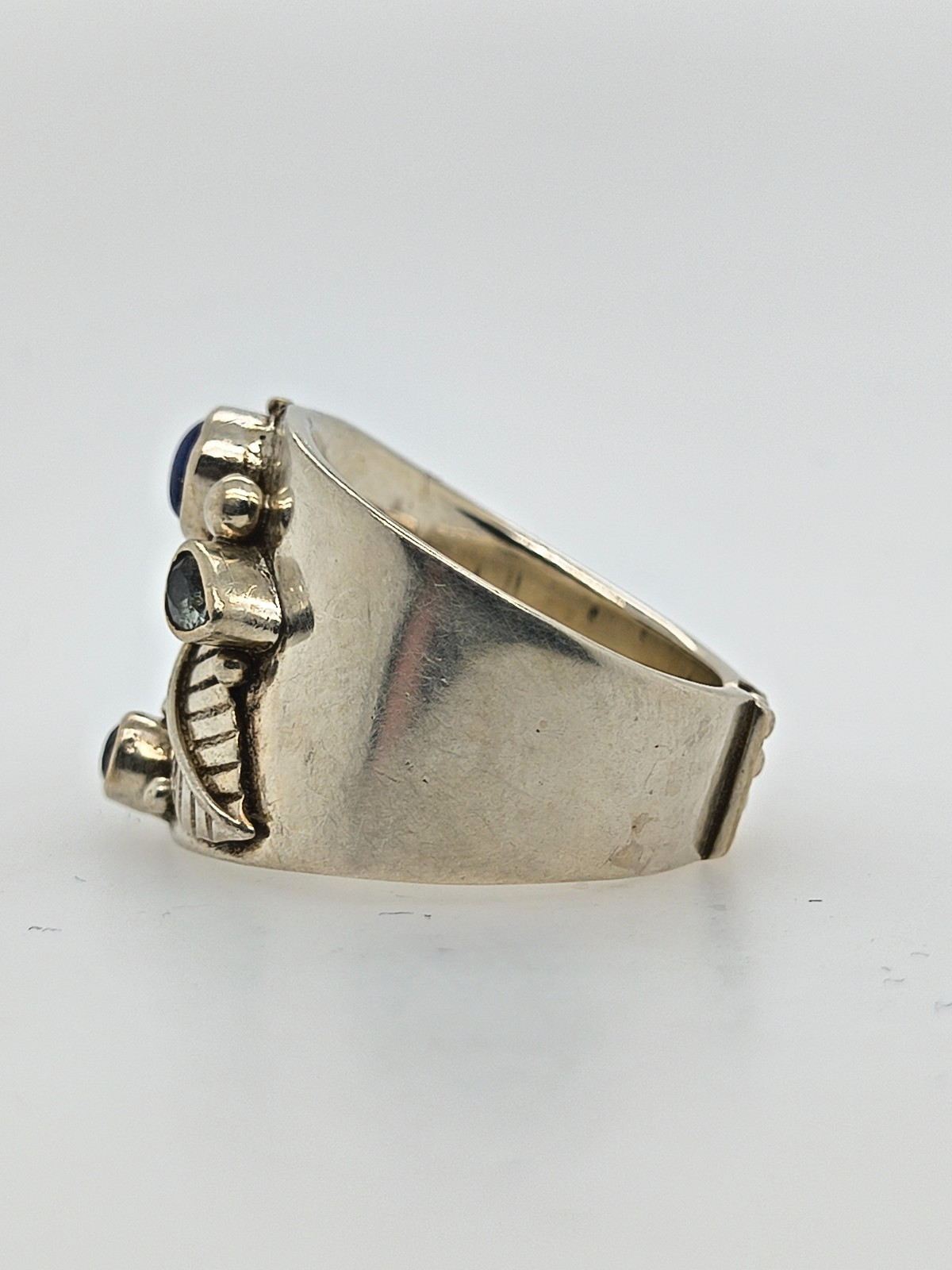 Sterling Silver Multi-Stone Vintage Ring for Women Size 10