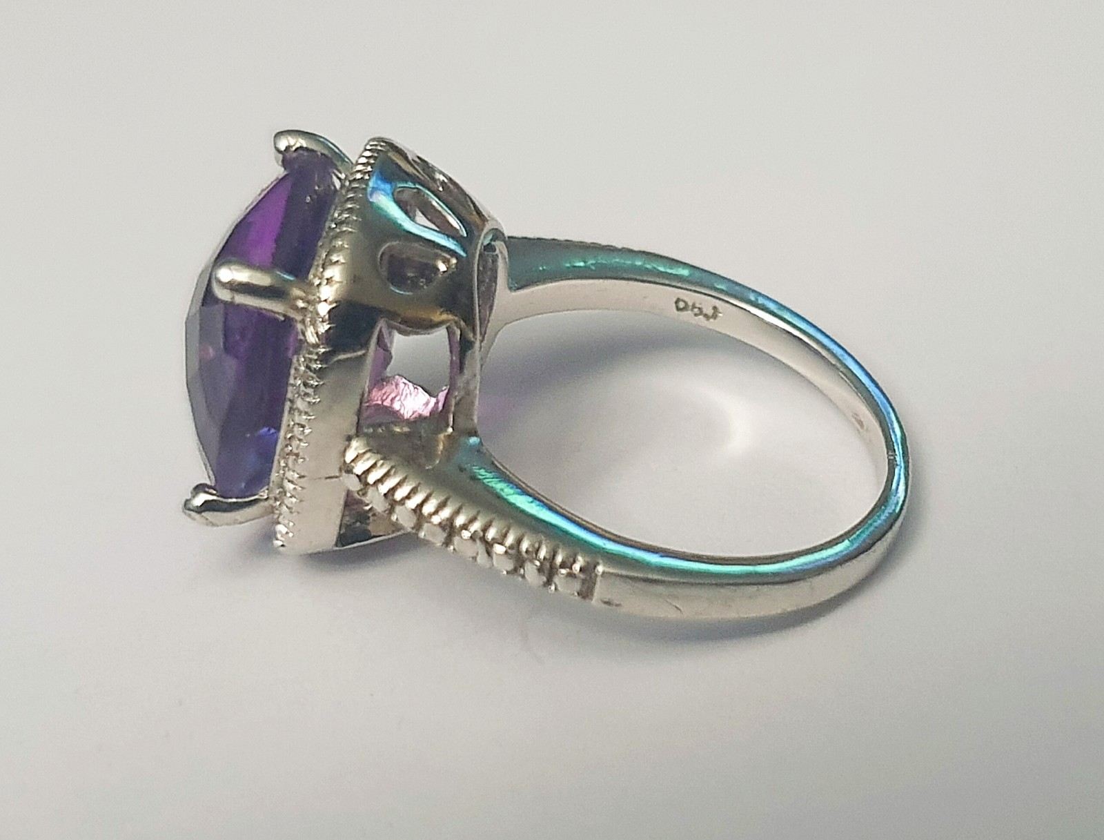 Brilliant Victoria Townsend Amethyst & Diamond 925 Sterling Silver SIZE 7 Ring