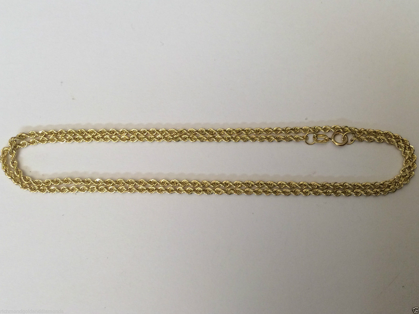 10k REAL Yellow Gold Necklace Hollow Rope Chain 2mm – 6mm 16″ 30 inch men woman