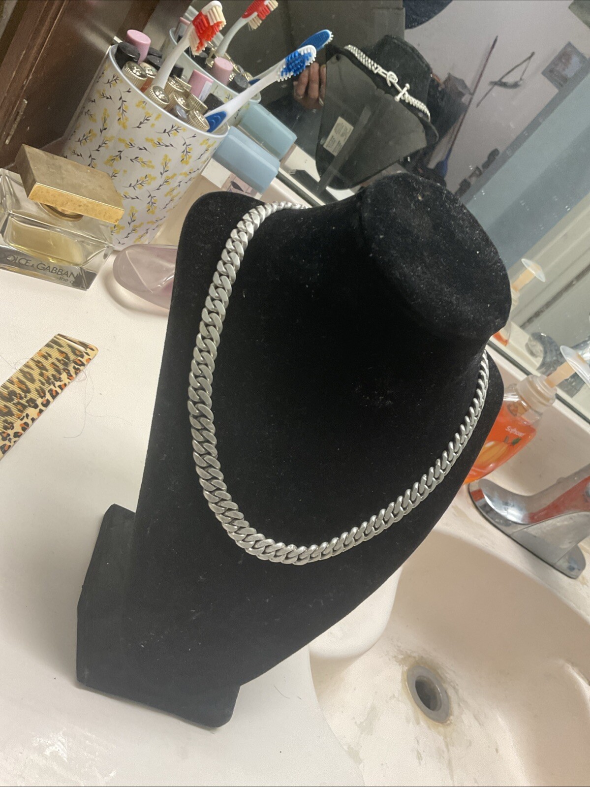 99.9% pure silver handcrafted Cuban chain 3.4 ounces