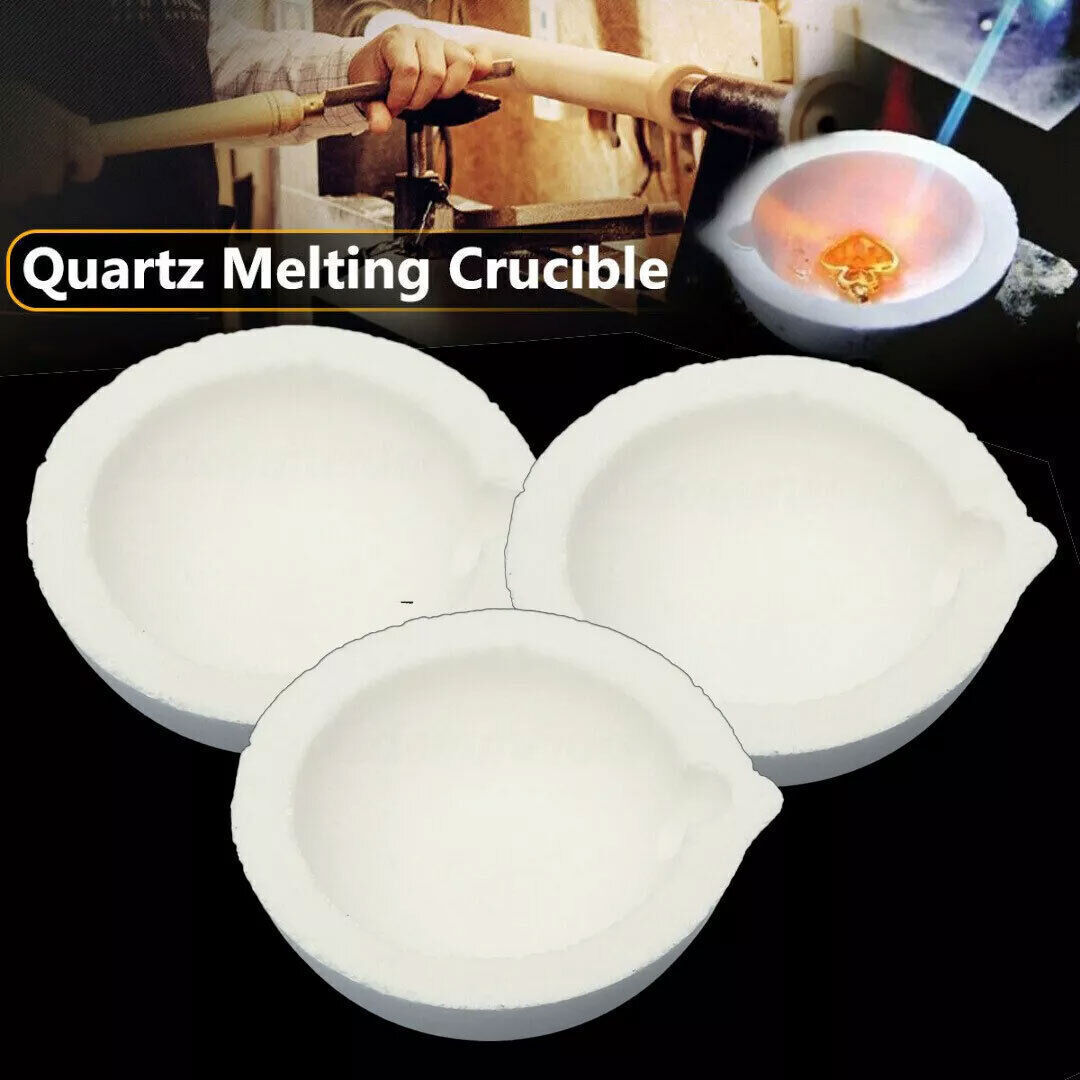 5Pc Crucibles Melting Dishes Ceramic Casting Gold Silver Melt Pot Jewelry Making