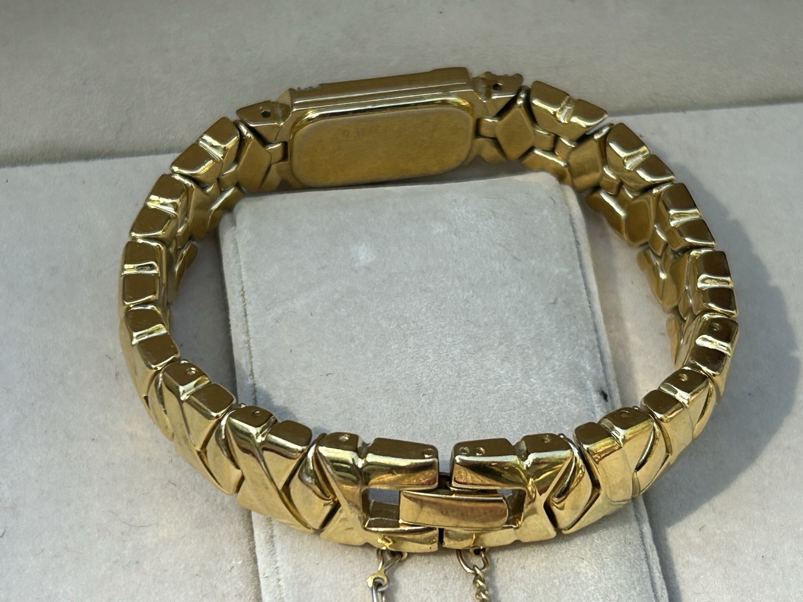 Seiko LaSalle Gold Plated Diamond Quartz Runs Pink Dial Sz 6 1/4 to 6 1/2