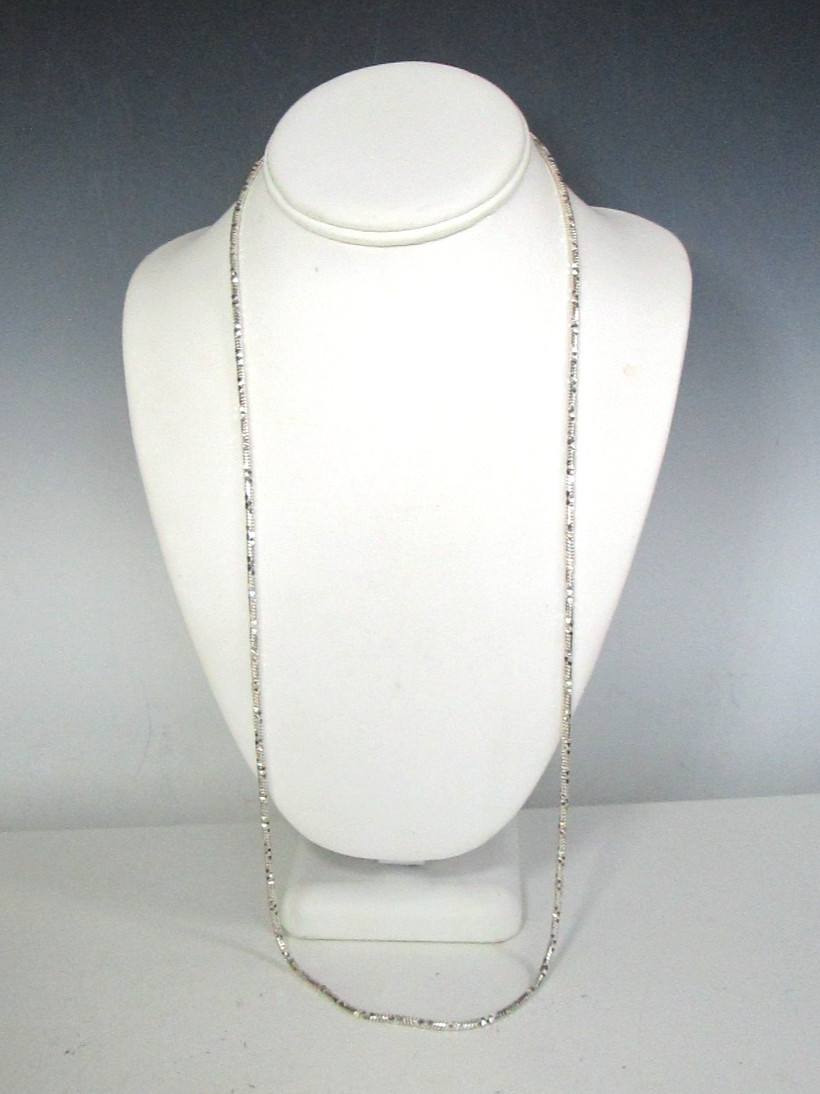 Milor 2.6mm Diamond Cut Snake Sterling 30″ Chain Italy 31 Gr