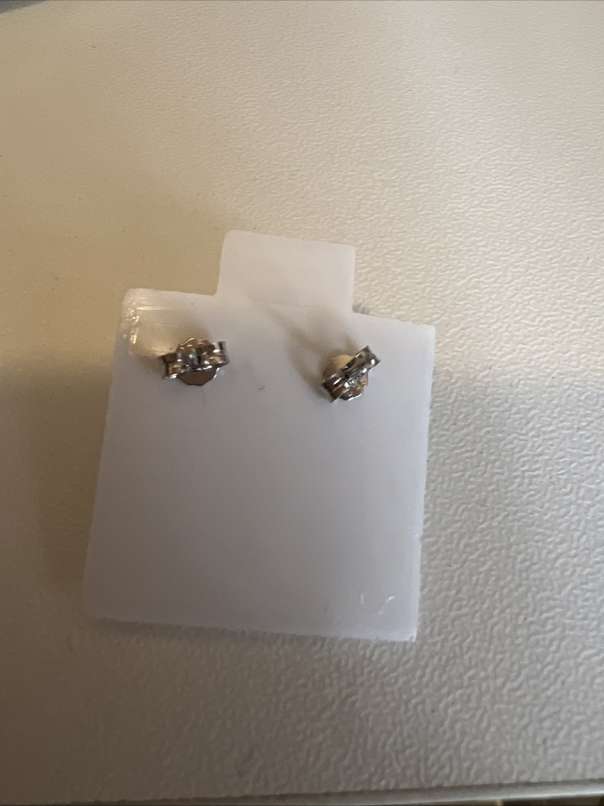 Sterling Silver White Topaz Post Back Earrings Beautiful!