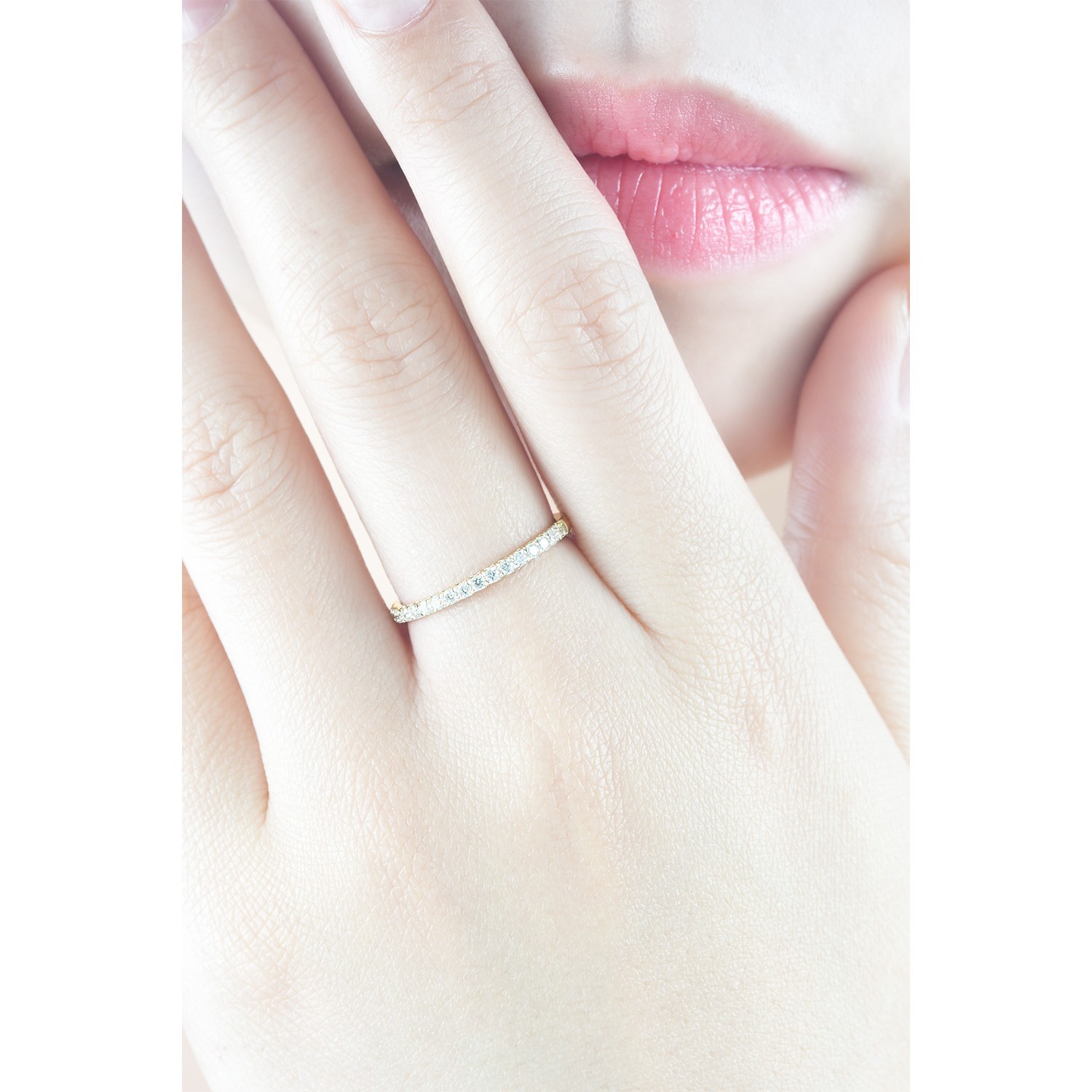 14K Yellow Gold Lab Grown Diamond Wedding Band GP27-1.6mm50%