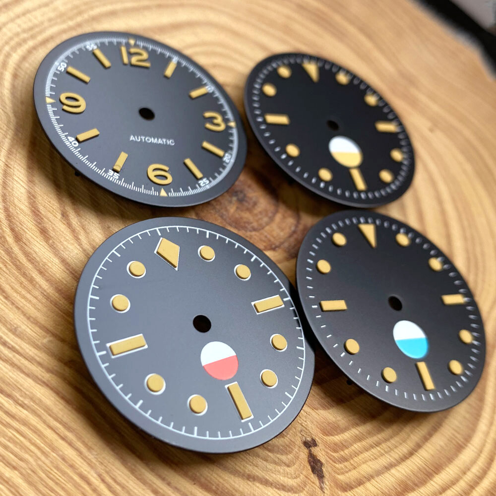 50-Fathoms 29mm Black Watch Dial Face Luminous Fit NH35 NH36 ETA2824 Miyota 8215