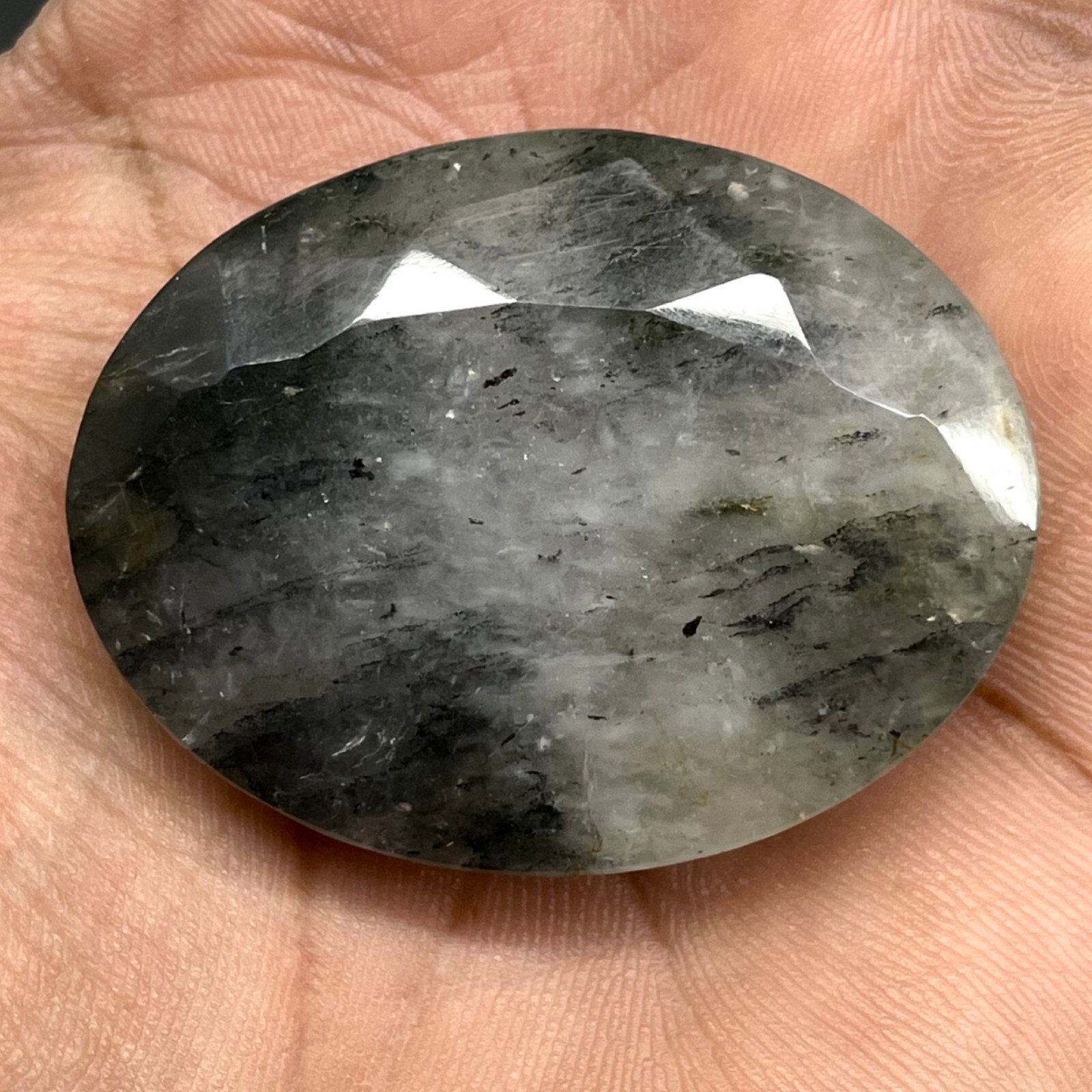 156.5 Cts Natural Rutile Quartz 42x33mm Oval Cut Loose Untreated Gemstone