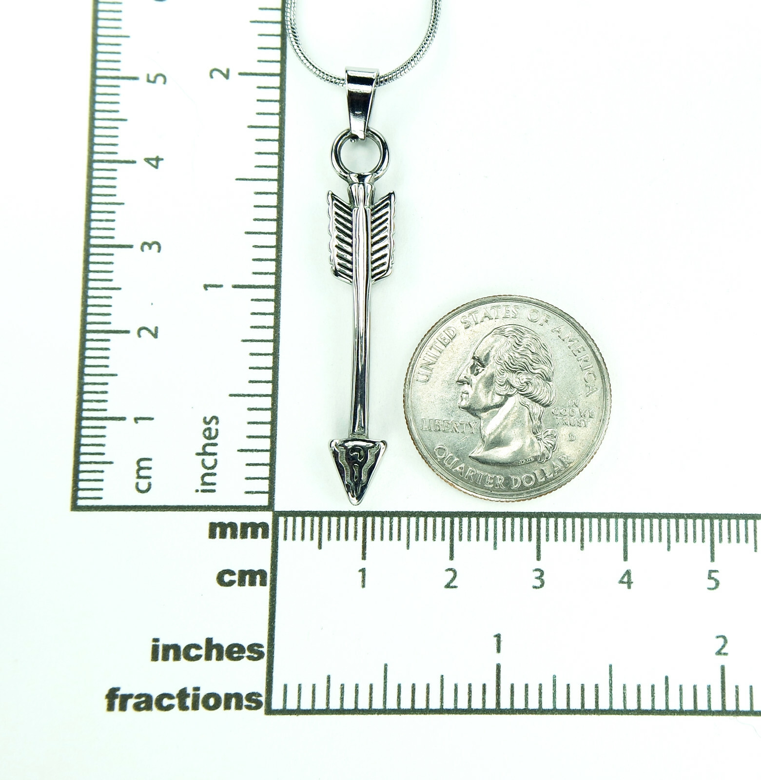 Arrow Necklace, Pure 304 Stainless Steel, Strength and Protection Symbol Native