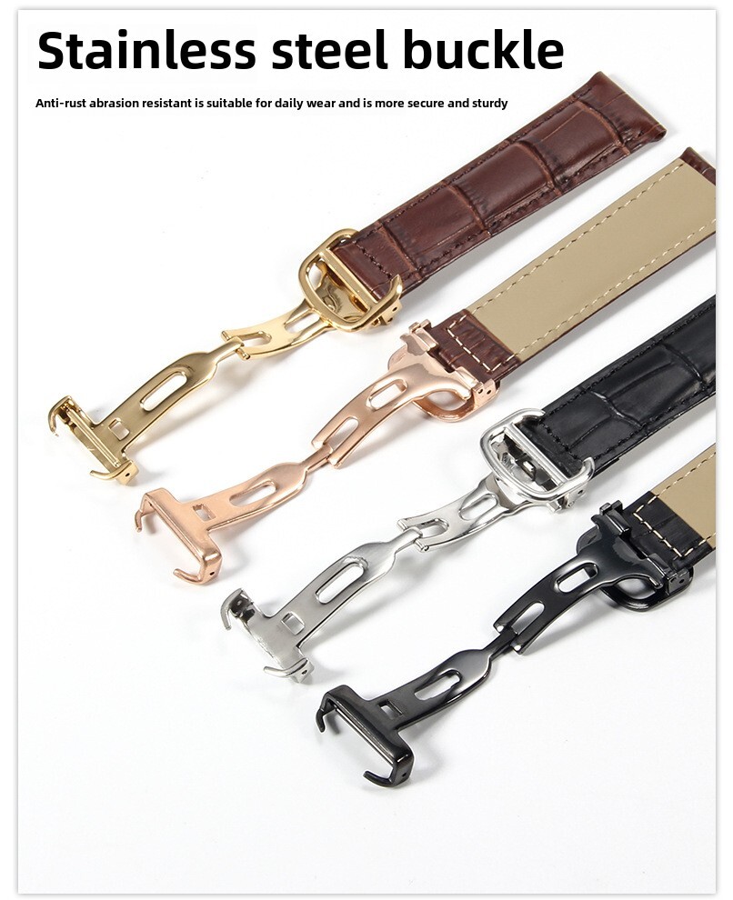 Single Ended Genuine Leather Watch Band Strap for Ctier 16 17 18 20 22 23 25mm