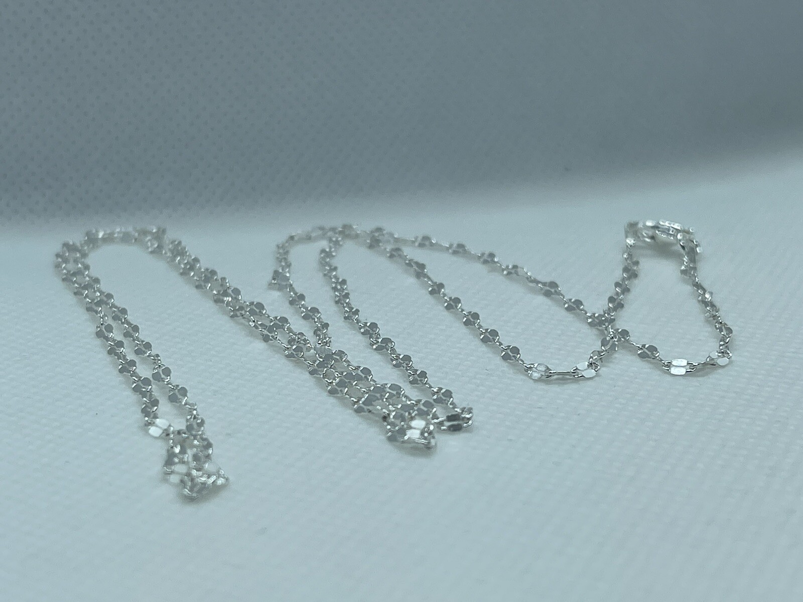 BEAUTIFUL Twisted Serpentine 30″ Chain In Sterling Silver Necklace, 3.29g