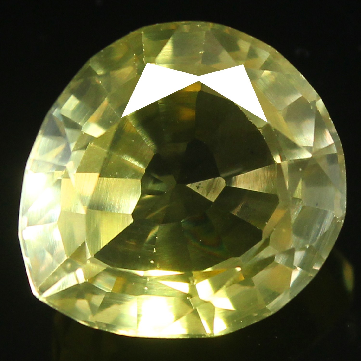 Natural 10.95 Ct Certified Brazil Canary Tourmaline 13×13 MM Pear Loose Gemstone