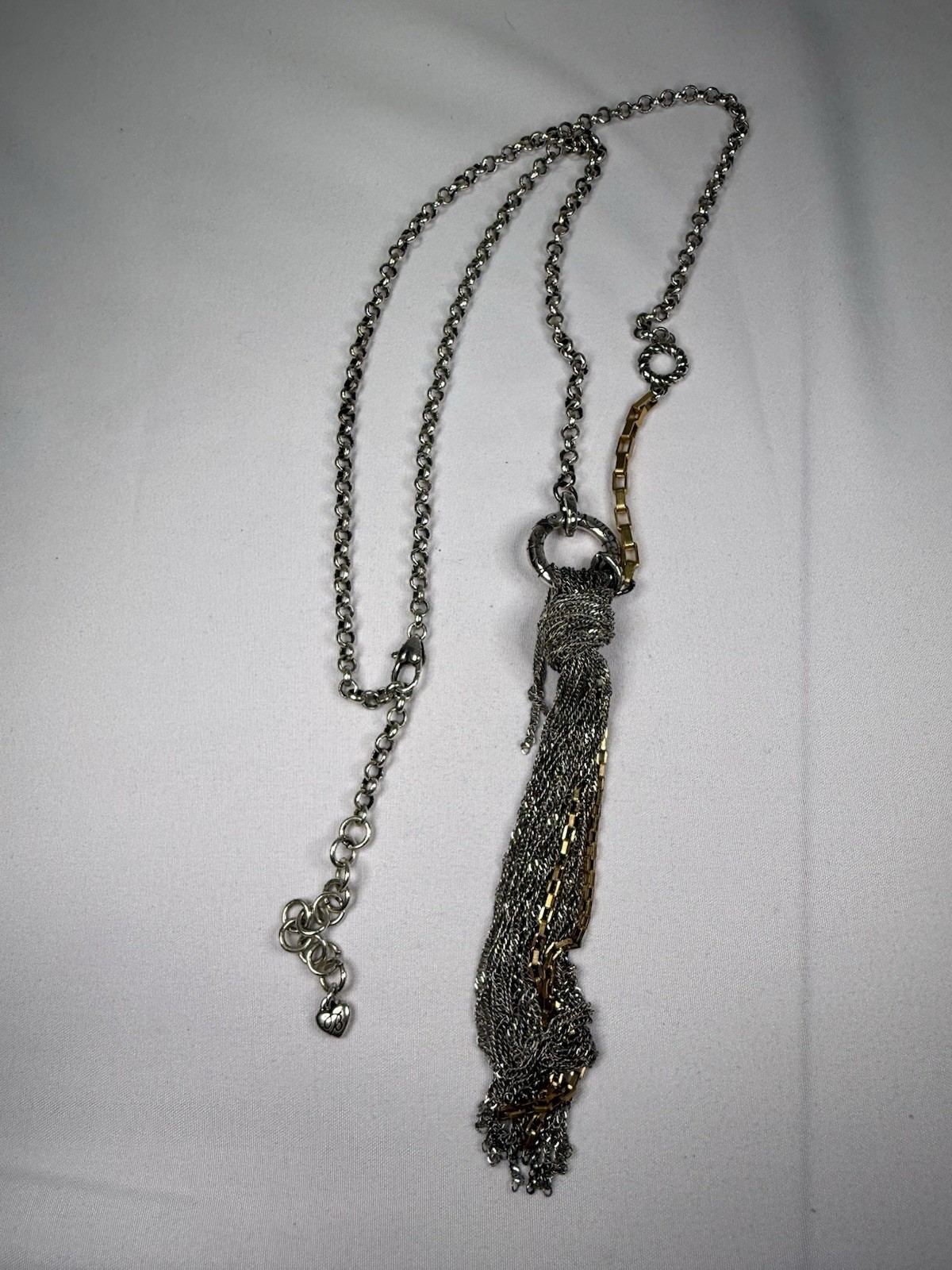 BRIGHTON KNOT TASSEL Gold Silver LONG NECKLACE 31″ – 33″