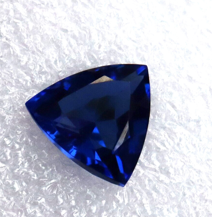 8-9 Ct Loose Gemstones Natural Blue Sapphire Trillion Shape CERTIFIED Best