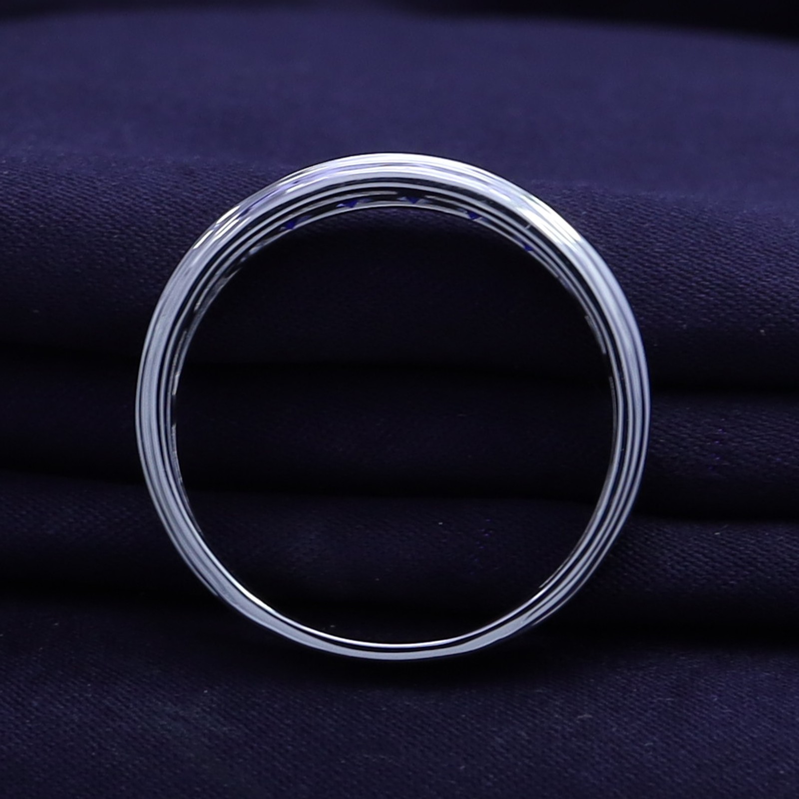 1/2 Ct Men’s Band Ring Sapphire Lab Grown Gemstone 10k or 14k Gold or 925 Silver