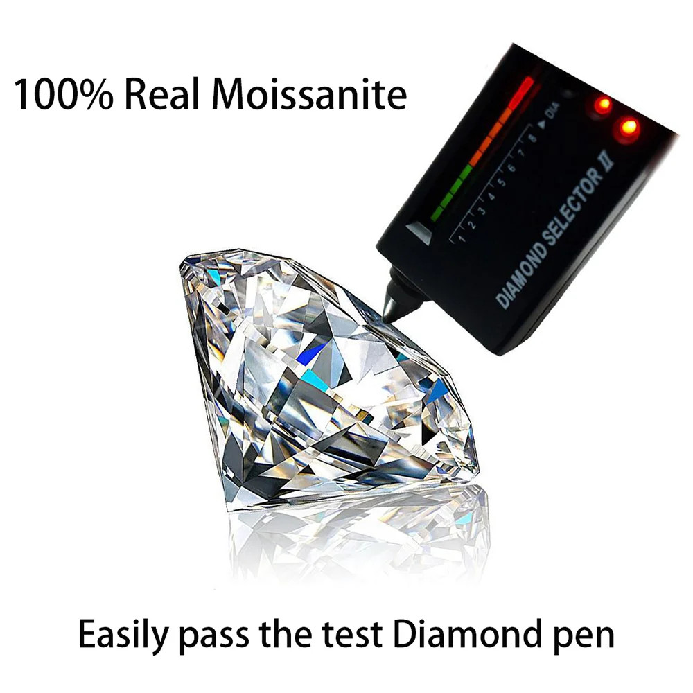 Top Quality Real Moissanite Pendant Necklace 925 Sterling Silver Party for Women
