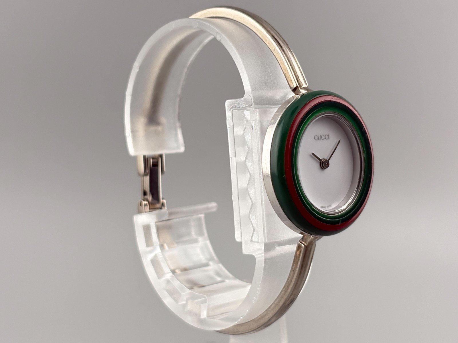 [Very Good+5] Gucci Change Bezel 11/12.2 Silver Serry Line Watch Auth