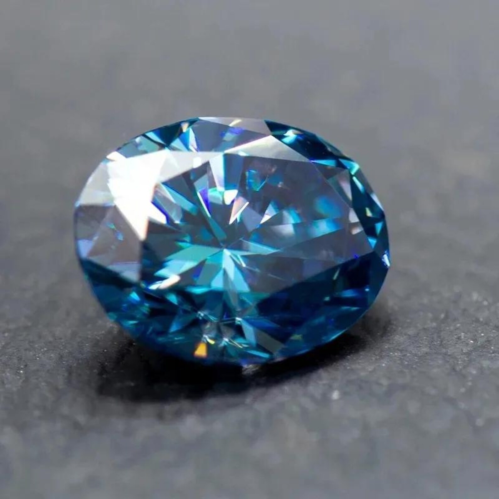 CERTIFIED 7.00 Ct Natural blue Diamond oval LOOSE VVS/ 15 mm