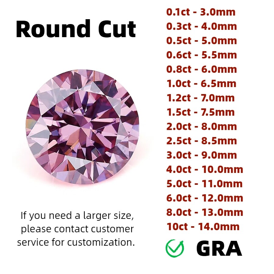 Pink Moissanite Loose Stones GRA Certified Multi Shape Brilliant Cut VVS Jewelry