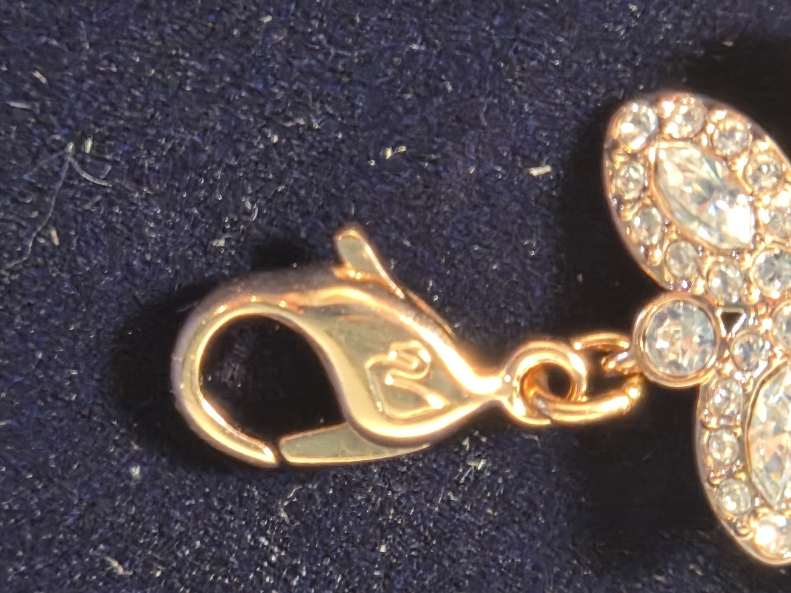 Swarovski BARON Bracelet Rose Gold Tone Crystal Mesh Bridal Leaf Motif 5074352