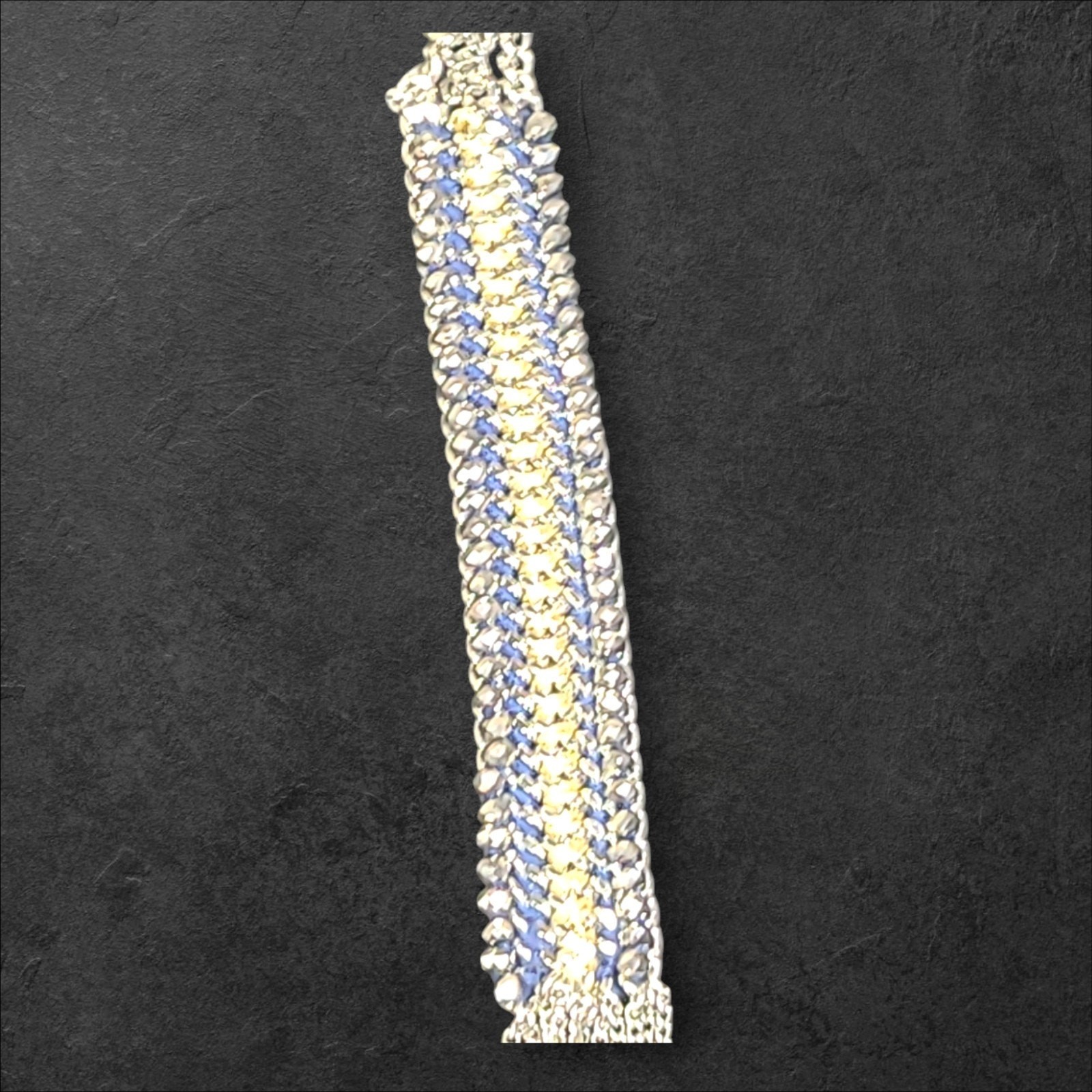 Stella & Dot Brio Tessa Necklace Silver Blue 24″-26″ 8″Drop