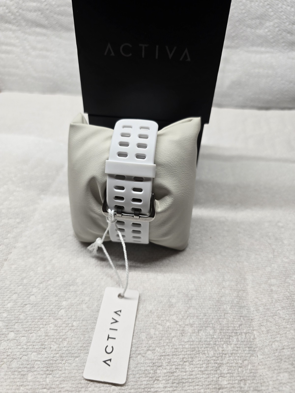 Activa Unisex Digital Quartz Sports Watch Alarm Day/Date White Silicone Strap