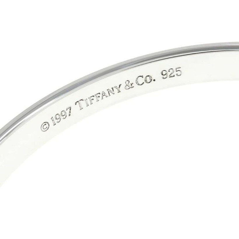 Tiffany & Co. 1837 Bangle Bracelet 7.3″ Silver 925 Auth #3372