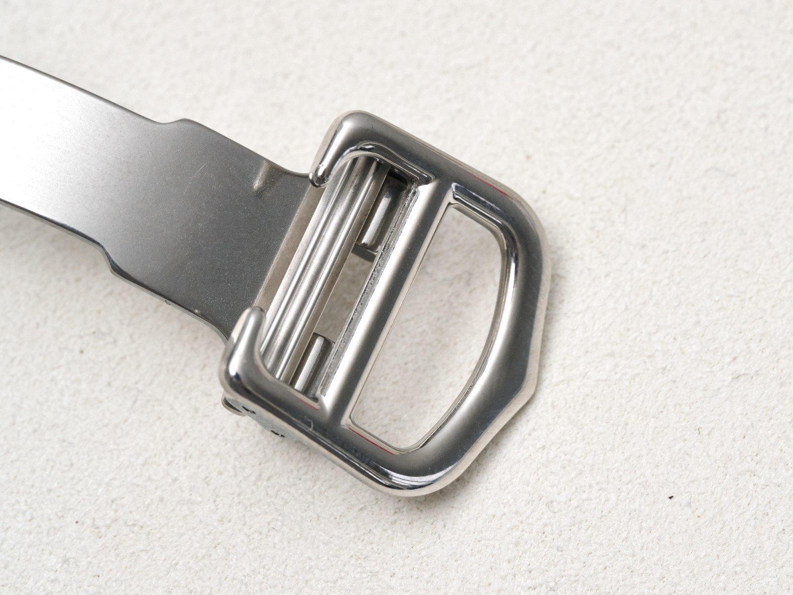 Cartier Deployment Buckle Clasp 14mm Fold Over Push Stainless Steel Genuine