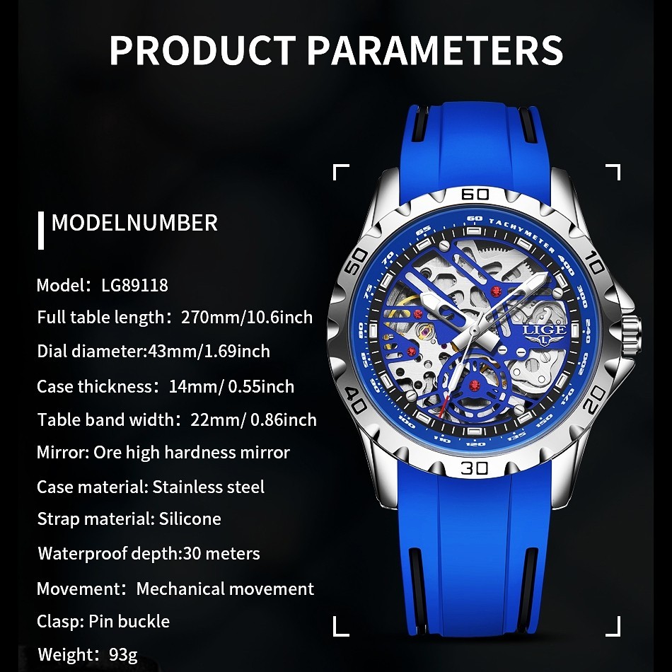 Military Men Watch Watch Automatic Mechanical Luminous Sports Luxury Wristwatch