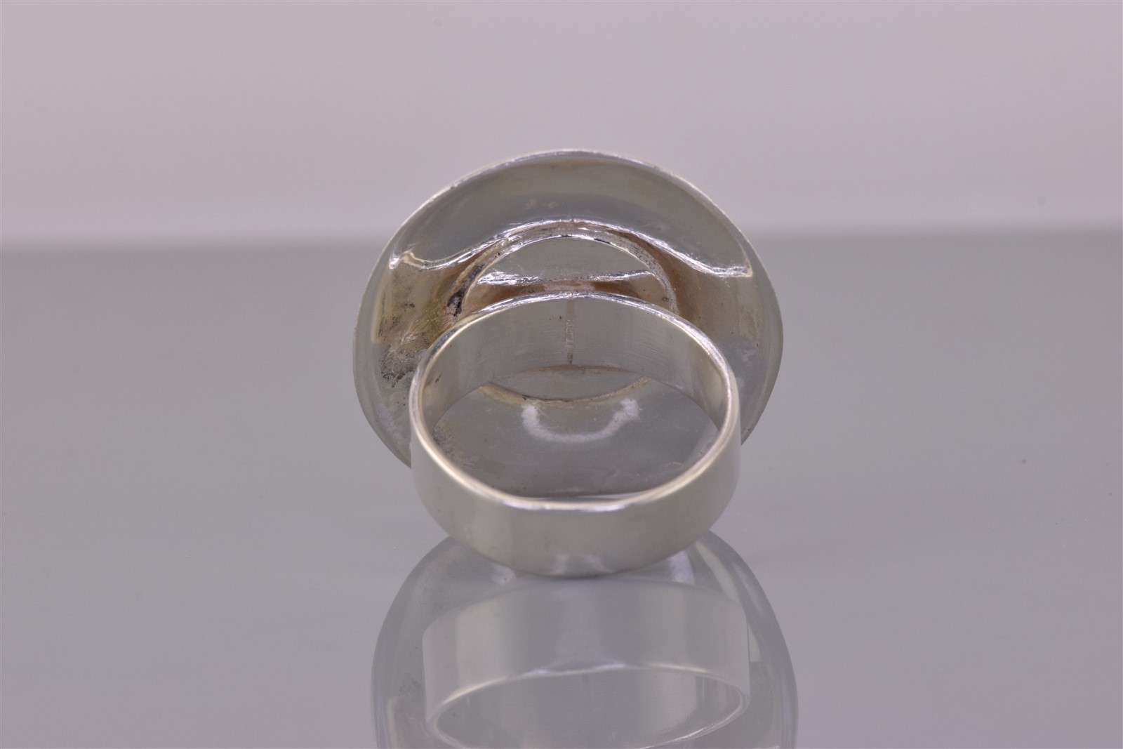Dominque Dinouart DDD Sterling Silver 28mm Organic Disk Band Ring Mex 925 Sz: 7