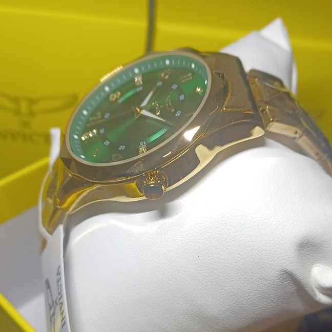 Invicta Specialty I by Invicta Men’s Watch 41mm Gold Steel 69021 Green Dial