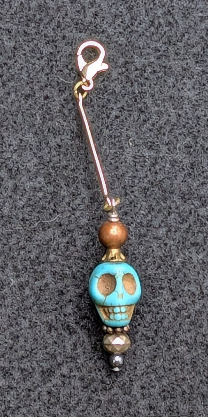 Evil Eye/Sugar Skull Beaded Zipper Pull Charms